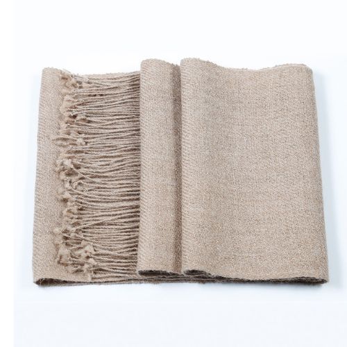 BUFANDA LANA 100%BABY ALPACA VISON CLARO