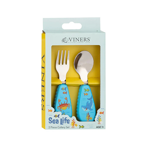 SET CUBIERTOS NIÑOS SEA LIFE 2 PZS