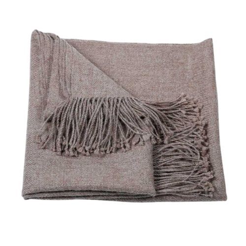 BUFANDA 100% BABY ALPACA VISON OSCURO