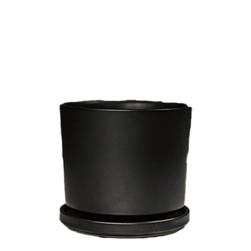 MACETERO DINAMARCA 19X18 NEGRO PORCELANA